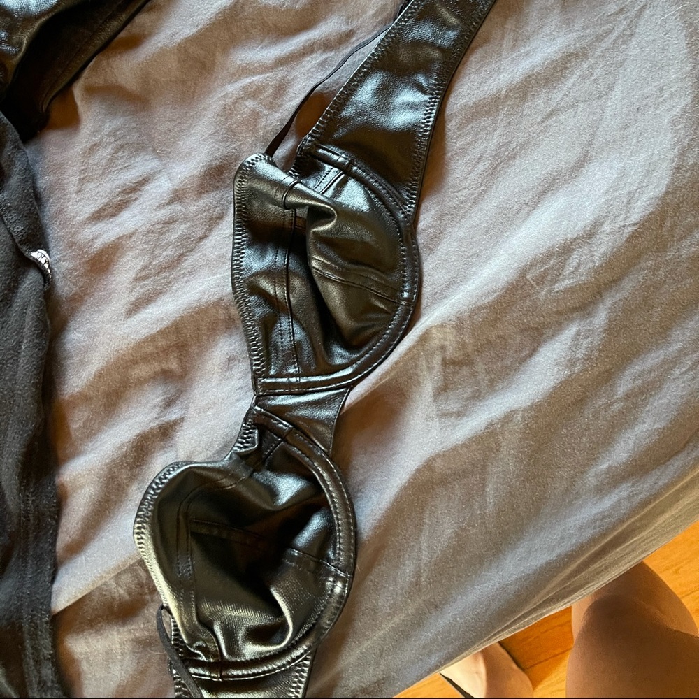 Leather bralette